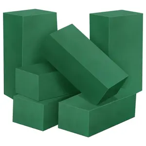 6 pack Floral Foam Blocks Large Floral Foam Block for Fresh and Artificial Flower Arrangement Supplies Green Plant Foam for Arts, Crafts, Office Decor, Home Decor, Wedding Decor