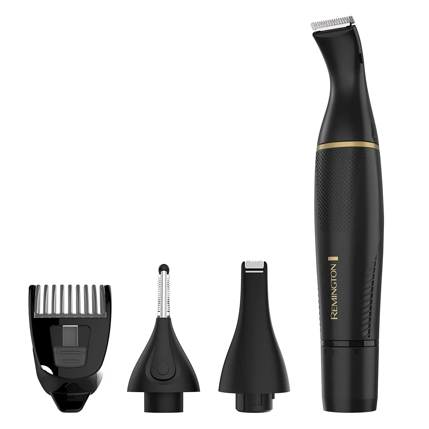 Remington Ultimate Precision Detail Trimmer, Nose, Ear & Eyebrow Trimmer | Surgical Steel Blades for Precise Detailing, 5-Length Adjustable Comb, Dual-Sided Head