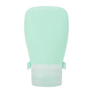 VOCOSTE Squeezable Portable Silicone Pump Bottle for Travel Outdoors 90ml 3oz Green 1 Pc