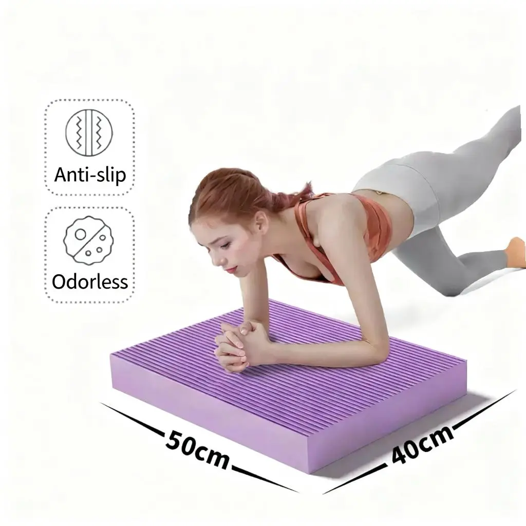 Non-Slip Balance Pad，Natural Rubber Pad (Durable)，Ankle & Knee Support Pad，Breathable Core，Professional Protection (4mm Thick) Sports-Use Balance Pad Portable Non-Slip Foam Yoga Pad Fitness Training & Physical Therapy Pad