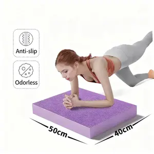 Non-Slip Balance Pad，Natural Rubber Pad (Durable)，Ankle & Knee Support Pad，Breathable Core，Professional Protection (4mm Thick) Sports-Use Balance Pad Portable Non-Slip Foam Yoga Pad Fitness Training & Physical Therapy Pad