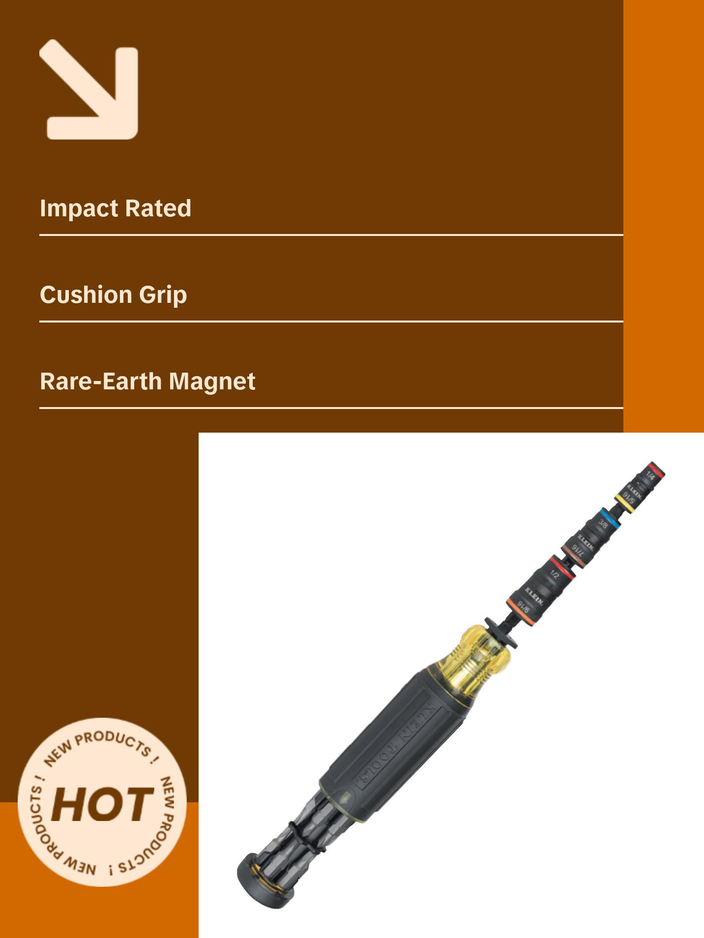 Klein Tools 32303HD 20-in-1 Impact Driver Set with Screwdriver Bits and Flip Sockets