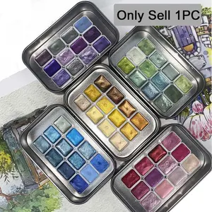 A Complete Set of Professional Watercolor Pigments Featuring 12 Colors of Solid Pearl Watercolor, Designed for Art, DIY Painting Supplies, Special Watercolor Painting Supplies, Art Materials, Artist Supplies