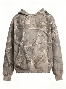Maple Leaf Hooded Sweatshirt, Lightweight Camo Hoodie for Men Women,  Street wear Fashion Sport solid drawstring pocket hoodie pullover unisex hoodie faith hoodie Casual Fabric Womenswear Everyday Polyester Style Tops Breathable Long Sleeve Winter