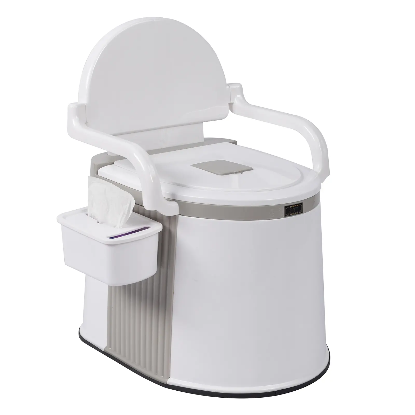 Outdoor toilet with toilet paper holder/anti-slip strip/leather cushion Suitable for outdoor RV bathrooms. Summervibes