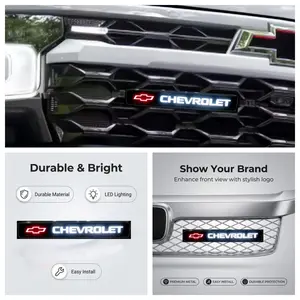Plug-And-Play LED Grille Emblem Light with Stylish Logo for Chevrolet Models, Fits Tahoe/suburban/trailblazer, No Drilling Required, Easy Installation