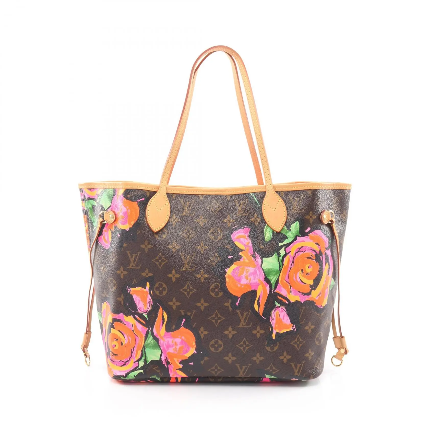 Pre-owned Louis Vuitton Canvas Tote Bags Neverfull MM Monogram Rose Tote Bag