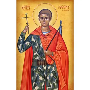 Traditional Orthodox Christianity High-Resolution Decorative Icon of Evgeny Rodionov, Durable Wooden-Mounted Home Decor, Room Accessories, Ideal Religious Gift