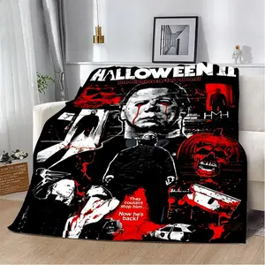 Horror Movie Halloween Printed Blanket Picnic Blankets Warm Blanket Soft And Comfortable Blanket Home Travel Birthday Gift Horror