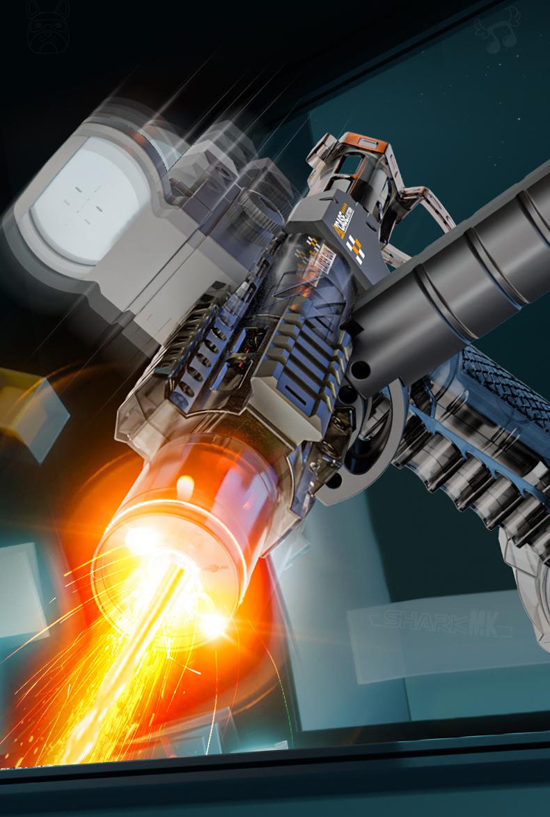 Flood Dragon 2026 New Automatic Electric Water Gun with Large Capacity Powerful Spray Super Long Shooting & Lighting Function USB Charging Cable Durable FlameSpray Toy Gift for Adults & Children