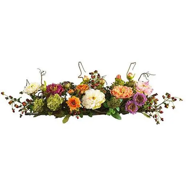 Nearly Natural Mixed Peony Centerpiece Silk Flower Arrangement Nearly Natural Mixed Peony Centerpiece Silk Flower Arrangement