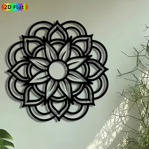 1pc Mandala Flower Metal Wall Art, Lotus Mandala Statue Mural, Intricate Craftsmanship, Artistic Metalwork, Perfect for Diwali, Housewarming Decor, Perfect for Living Room Yoga Studio Patio Wall Decor, Ideal Gift for Bohemian Style Enthusiasts.