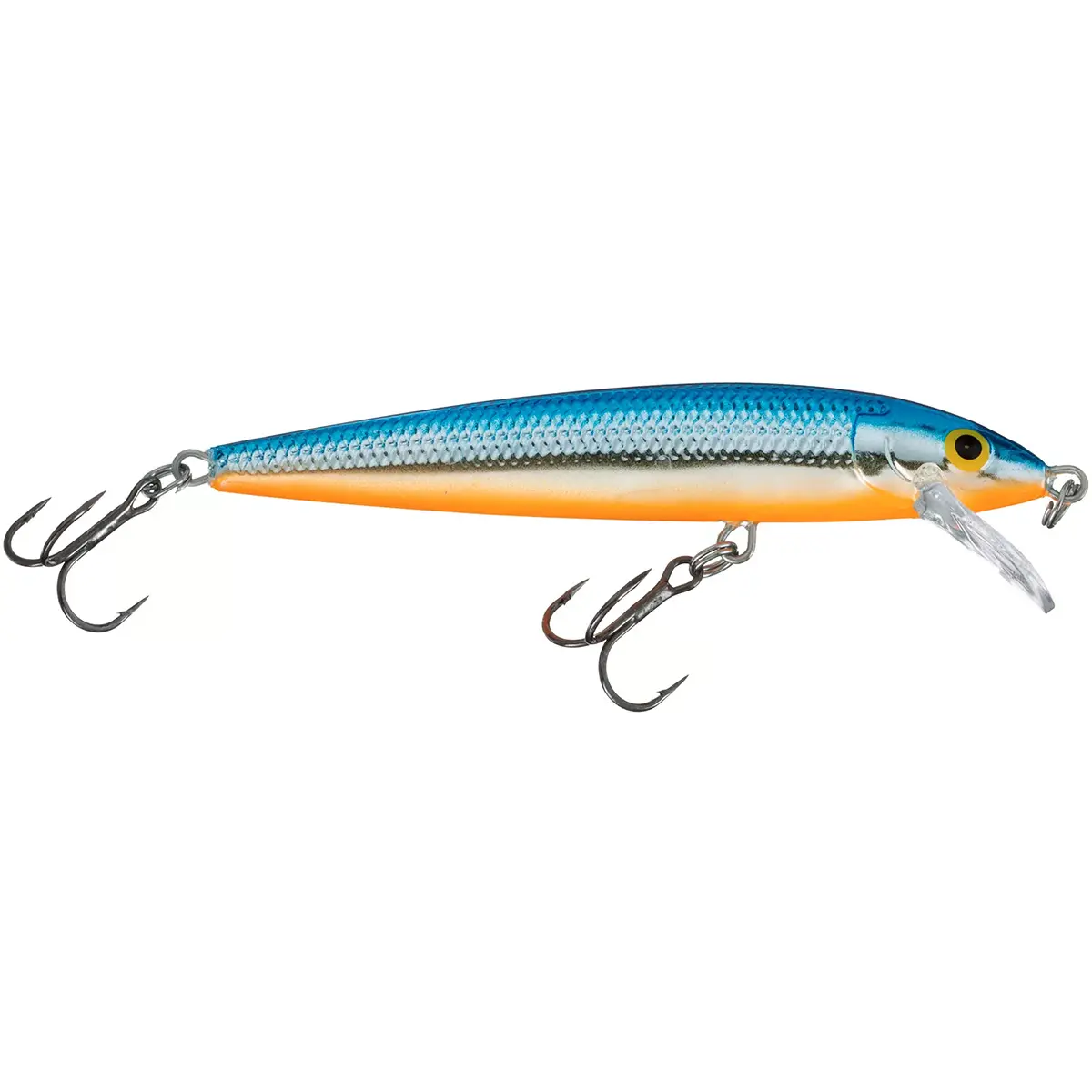 Rapala Husky Jerk 10 Fishing Lure - 4 Inches, 3/8 oz, Silver Blue, Premium VMC Black Nickel Lures, Can Be Cast or Trolled at Any Speed, Rattle Chamber, Trolling Lure, Small Fishing Lures