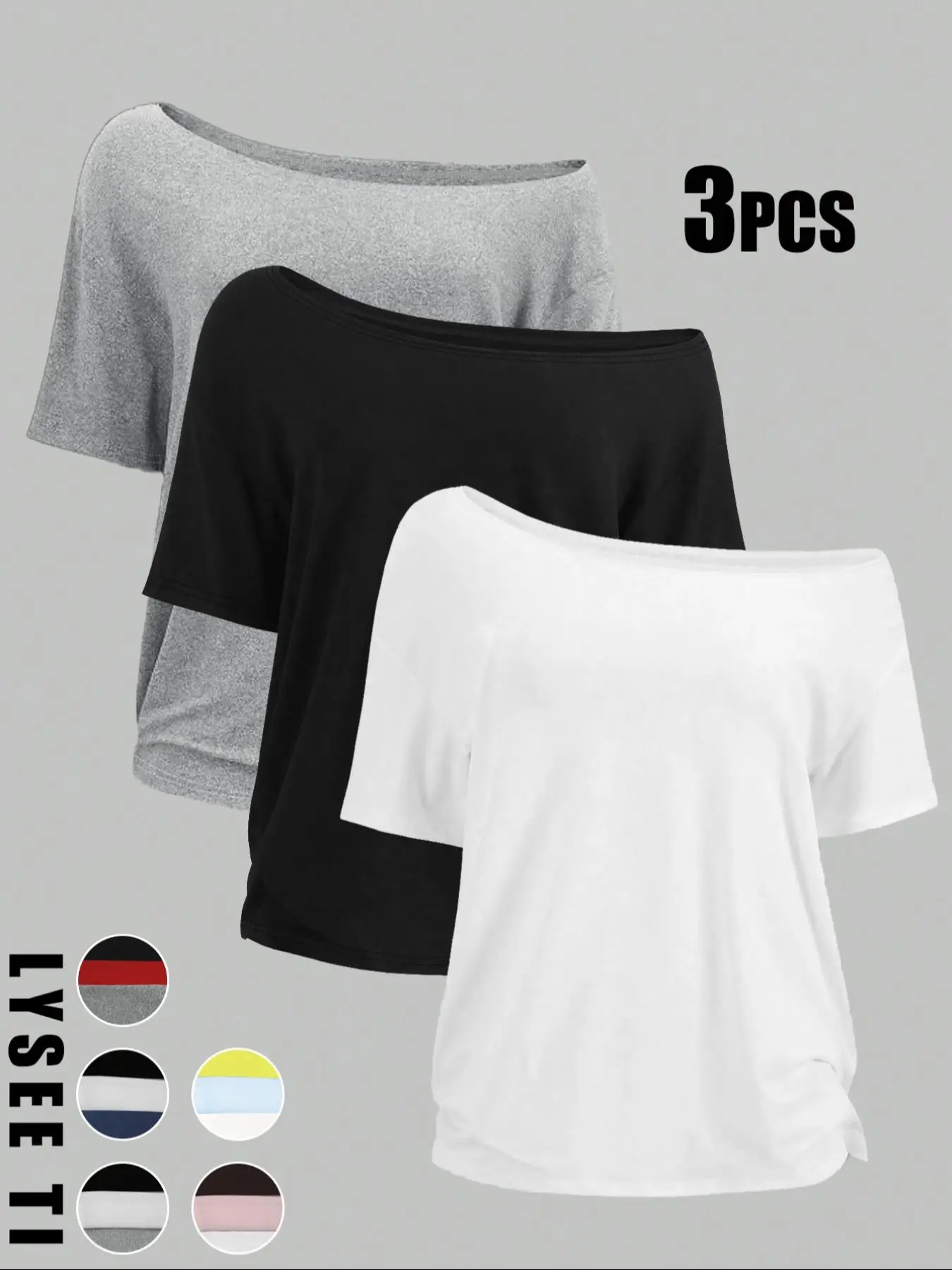 Women's Solid Color Tee, Casual Basic Short Sleeve T-shirt for Daily Wear, Ladies Clothes for All Seasons