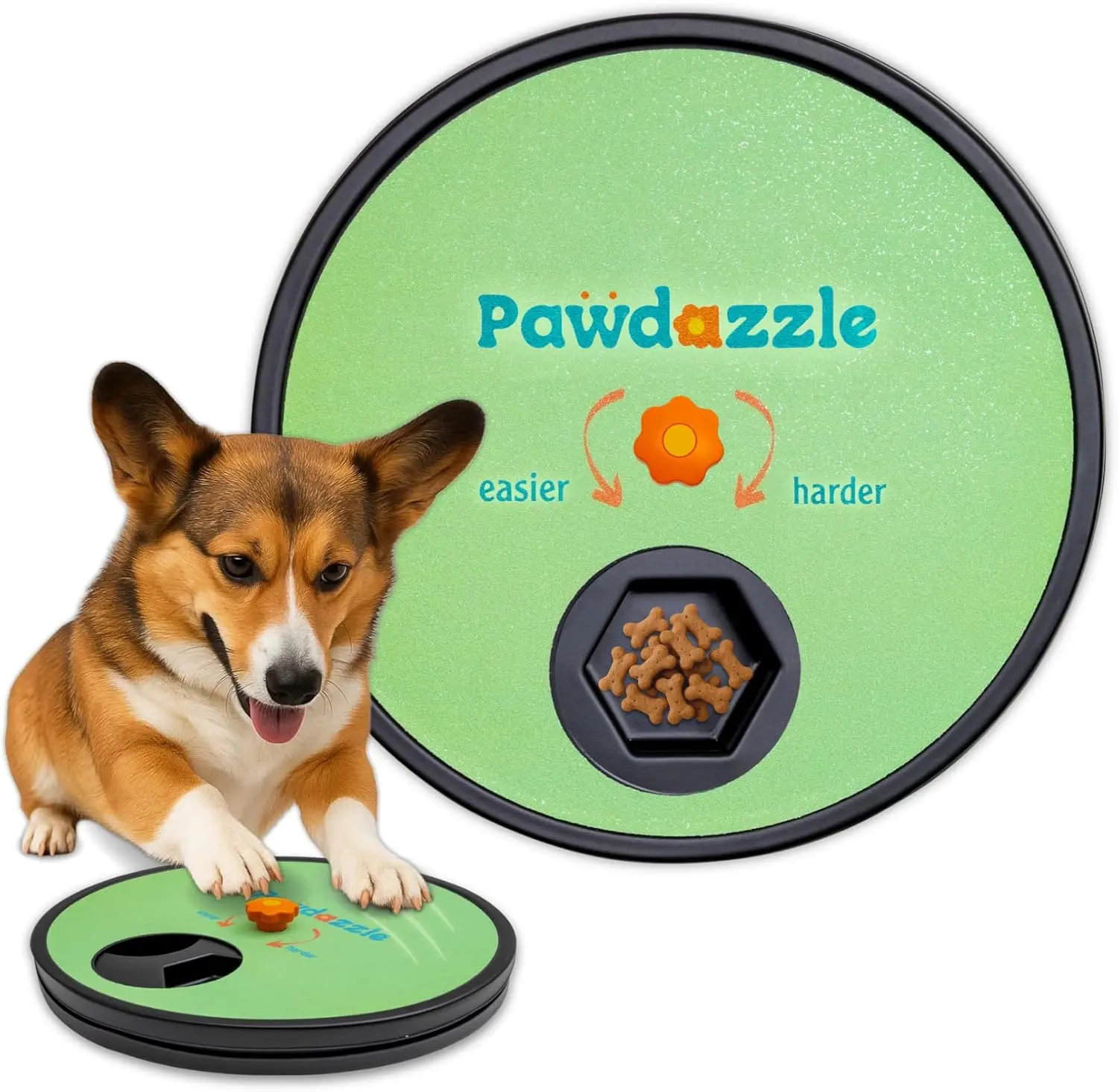 Adjustable Dog Nail Scratch Board with 6 Treat Cups - Interactive Stress-Free Nail File & Grinder Toy for Dogs