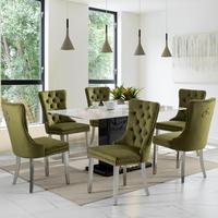 Olive Green-silver Plated Leg