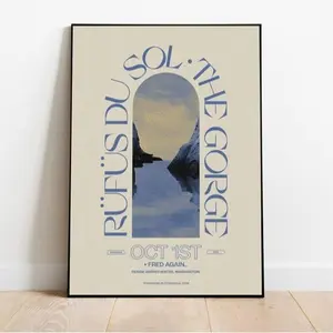 Rufus Du Sol The Gorge concert poster