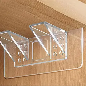 18 count Large Size Adhesive Shelf Bracket, Double Row Thickened and Reinforced Design Shelf Support Pegs for Shelves Kitchen Cabinet Book Closet