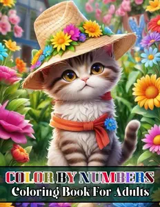 Color BY numbers Coloring Book For Adults: 100 page color by numbers large print flower, birds, animals and more. (perfect gift for woman)