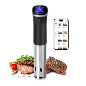 INKBIRD WiFi Sous Vide Cooker - 1000W 3D Circulation Heating Stainless Steel Kitchen Appliance with US Plug, Precise Temp Control, APP Remote Access, Waterproof Design, Recipes, Alarm for Meat Cooking & Food Prep (Mother’s Day Gift)