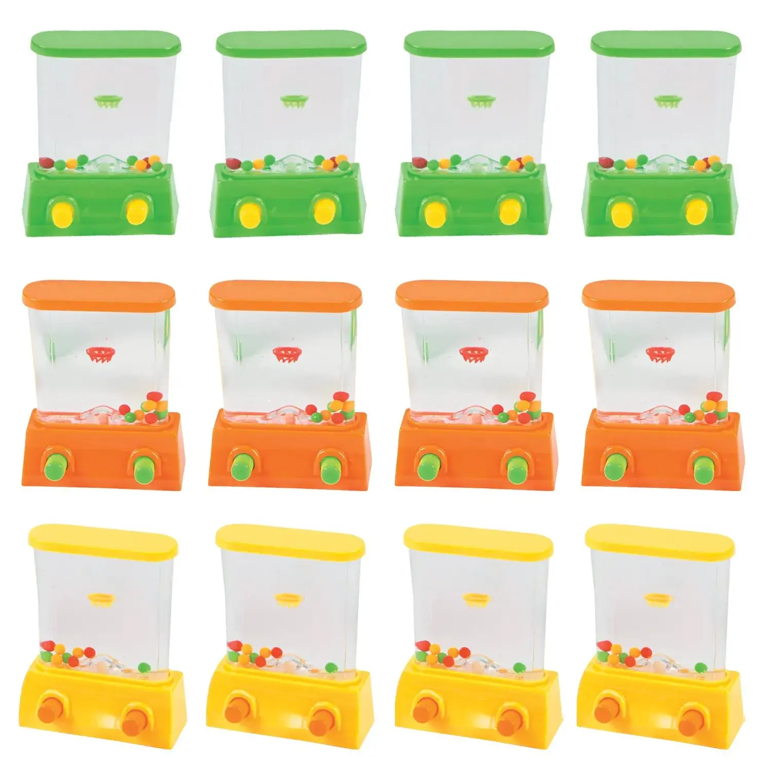 2 1/2" x 3 1/4" Mini Basketball Plastic Water Games - 12 Pc.