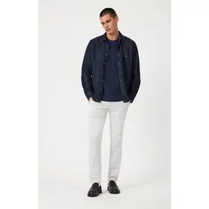 MILTON SLIM STRAIGHT CHINO PANTS IN STONE CITY SMART