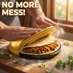 Tortilla Sealer and Crimper for 6, 8, 10 Inch Wraps | 3-in-1 Manual Press for Homemade Burritos, Quesadillas, Tacos, and Calzones