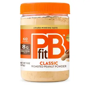 PBfit All-Natural Peanut Butter Powder, Peanut Butter Powder from Real Roasted Pressed Peanuts, 8g of Protein 8% DV (15 oz.)