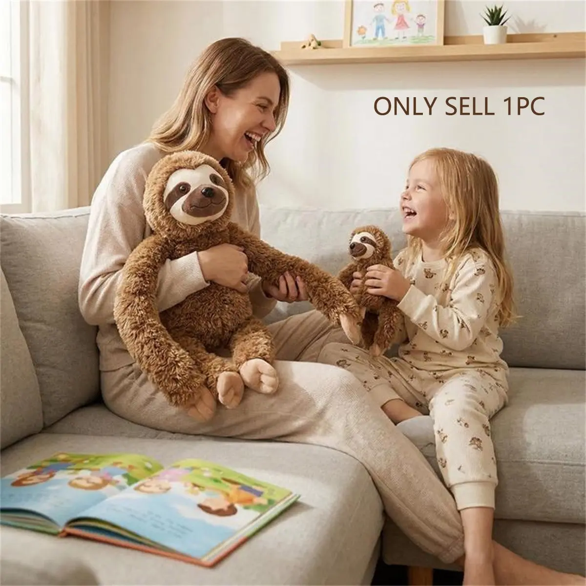 Long Arm Sloth Plush Toy, Huggable Stuffed Animal, Soft Stuffed Animals, Huggable Collectible, Velcro Design, Hanging Decorative, Room Decoration, Car Decoration, Kids Birthday Gift, Mother's Day, Graduation, Wedding, Stuffed Animal Gifts