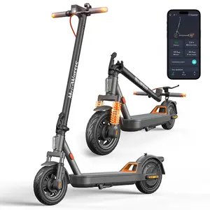 MEGAWHEELS C2 Electric Scooter For Commuting with 10“ Big Wheels, dual suspension design, supports 15.5mph max speed, 19miles max range, 3 speed mode and smart APP control
