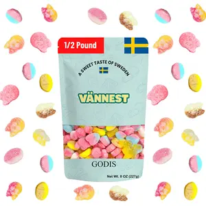 Bubs Swedish Candy - Mini Bubs Sweet Sour Mix 1/2 lb Vegan Gluten-Free Mixed Flavors