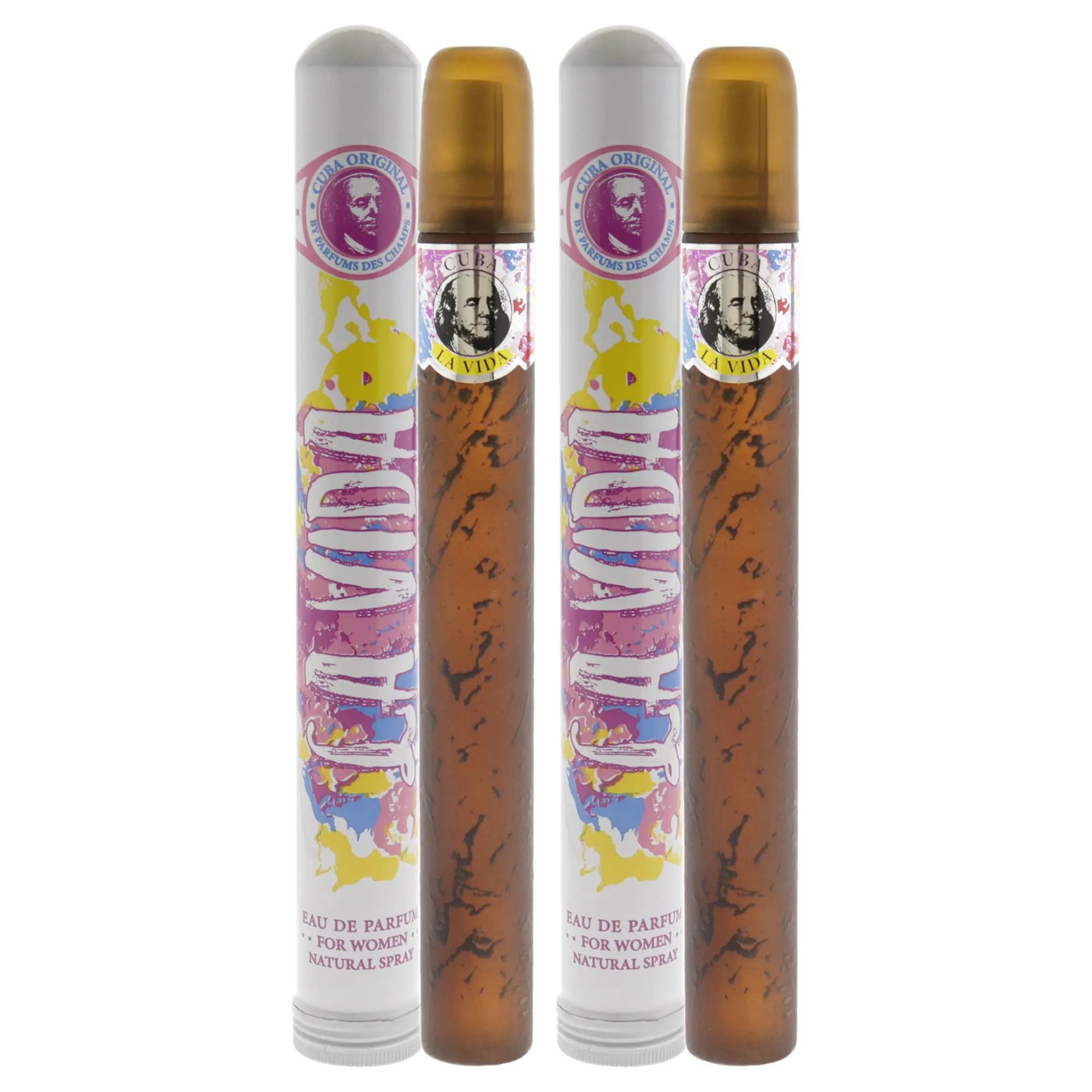 La Vida by Cuba for Women - 1.7 oz EDP Spray - Pack of 2