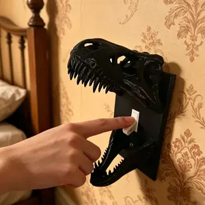 3D Printed Dinosaur Switch Panel, Tyrannosaurus Rex Skull Wall Decor, Halloween Party Decoration, Living Room, Bedroom, Kitchen