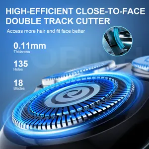 Men's Professional Grooming Clippers USB Rechargeable Hair Beard Trimmer with Reciprocating Blades Washable Head Anti Dandruf Adjustable Speeds