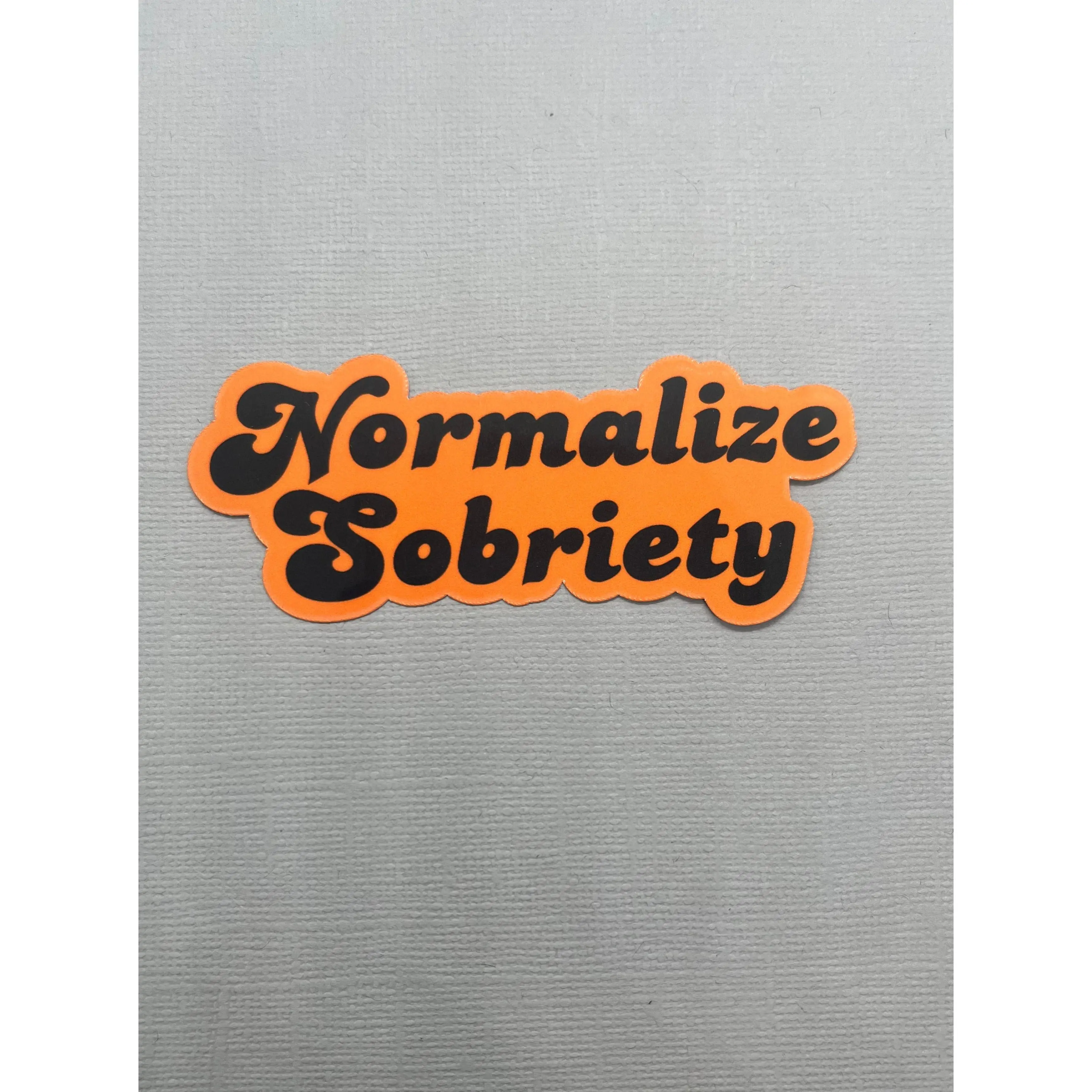 Normalize Sobriety Orange & Black Sticker