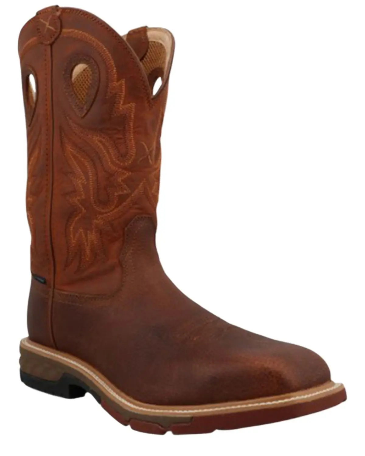 Twisted X Men's Men'S 12" Waterproof Western Work Boot Nano Toe - Mxbaw08
