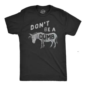 Mens Dont Be A Dumb Ass T Shirt Funny Jackass Donkey Mule Joke Tee for Guys Mens Funny T Shirts Cool Vintage Fashion T-Shirt Gift Classic Menswear Sarcastic Apparel for Men Funny Animal Short Sleeve Novelty Black -
