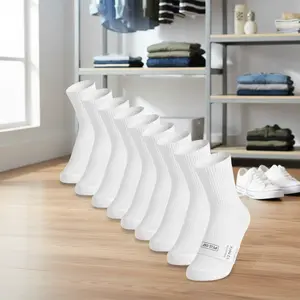 Socks 12 Pack Cushioned Cotton Athletic Socks for Women and Men Long Sports Socks (6 Pairs)