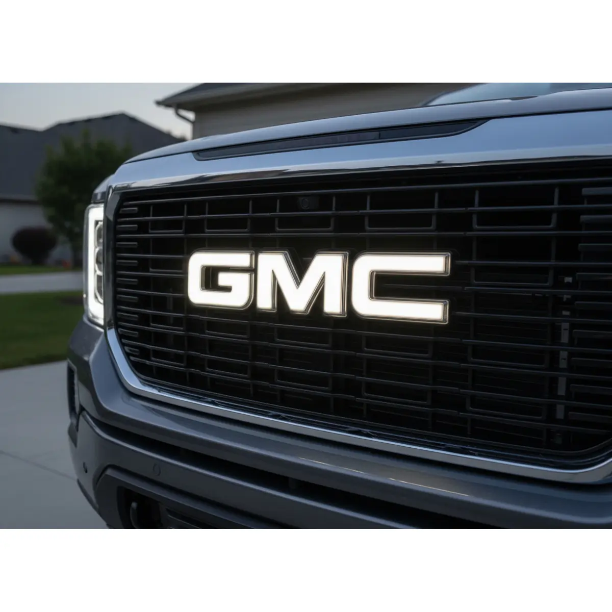 Suitable for the LED logo of 2008 - 2018 GMC Sierra Denali.The illuminated LED logo for the GMC front grille, compatible with logo size: 17 inches in length and 3.97 inches in width.Other models with this size can also purchase it.,car parts