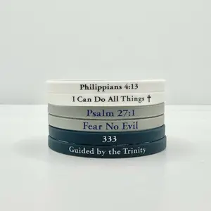 3 Pack- Daily Reminder Bracelets – Motivational Scripture Bracelets Thin Style (Set of 3)