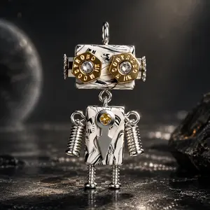 Mewodo Orlo 3-in-1 Handmade Bag Charm Keychain Pendant Necklace
