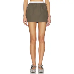 Alexander Wang Mini Logo Skirt in Army Green