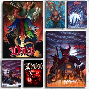 Art D-Dio Rock Band Poster HD Sticky Waterproof Wall Art | High Quality Print Aesthetic Home Living Bedroom Bathroom hallway Decor Trendy Room Decoration | Multiple Size Options Available