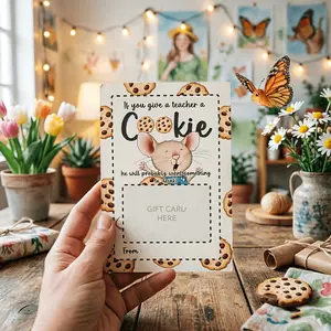 Teacher Appreciation Gift Card Holder Set, Fun Thank-You Cards for Teachers Day & Graduation Season, Parent Gifts Idea