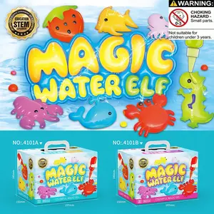 Children Water Gel Set, Magic Water Elemental Toy Kit with Magical Gel, Shaping Powder/mesh/cup/gel, Shapes, Suitable for Boys Girls