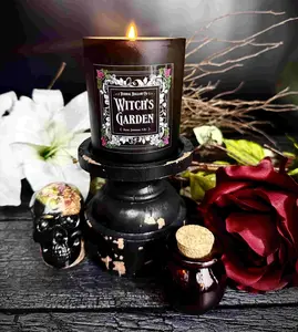 Witch's Garden Vanilla Lilac Pear Rose Jasmine Nature Fragrance Scent Candles Decor - Enchanting Floral & Ripe Pear Aroma with Rose Jasmine Lilac Notes