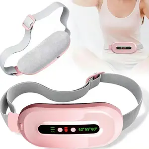 Portable Wireless Heating Massage Belt, Rechargeable High Frequency Vibration Massage Belt, Electric Heating Belt for Women and Girl,Heating Pad