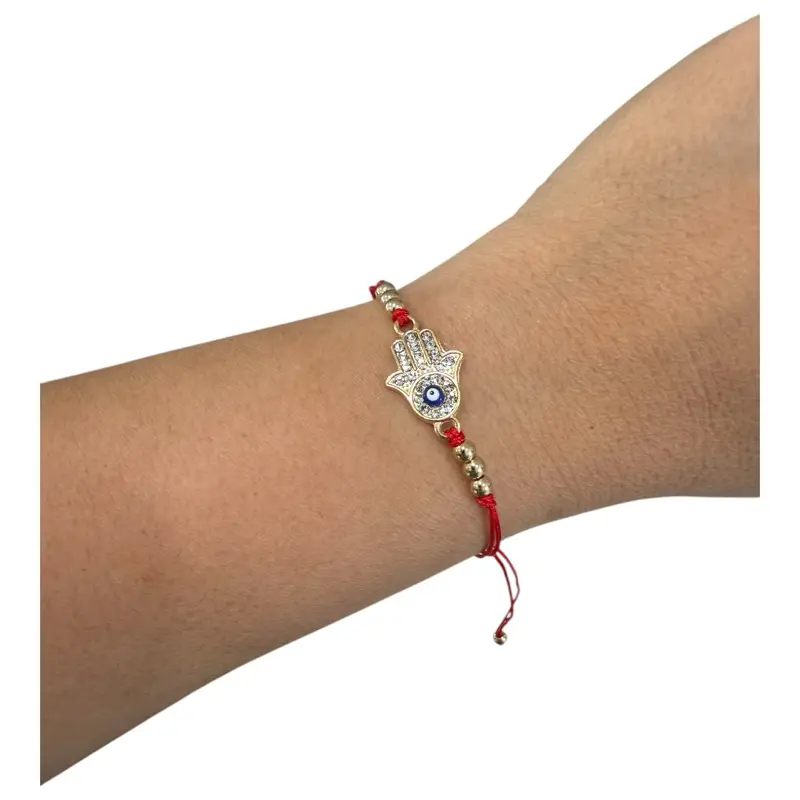 Pulsera ajustable para el mal de ojo, two piece set Pulsera ajustable para el mal de ojo, two piece set