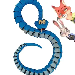 3D Printed "Zootopia 2" Cartoon GARY Snake Fully Articulated Movable Realistic Animal Model Gift Toy