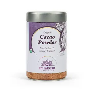 Imlakesh Organics Cacao Powder, 10oz (Metal Jar)